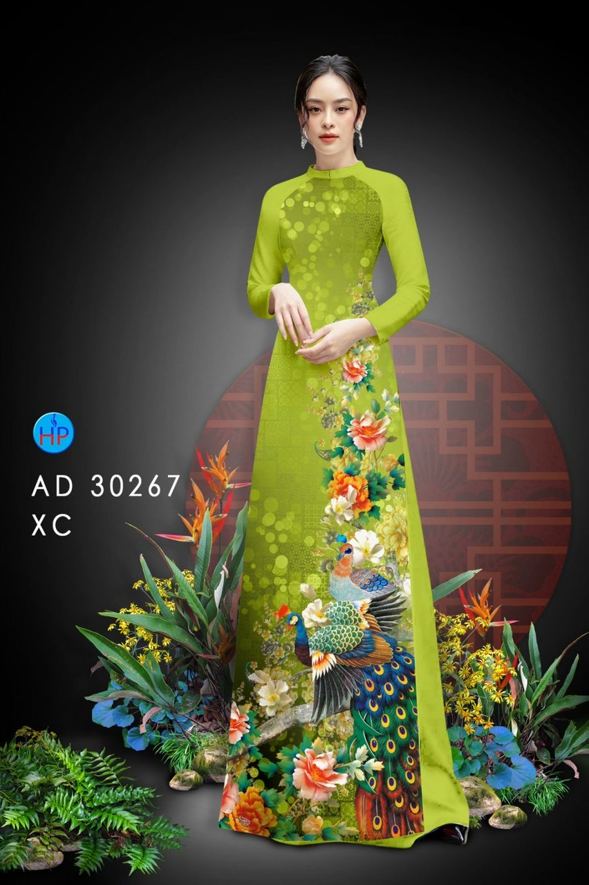 Vải áo dài chim công AD 30267 - Ảnh 3