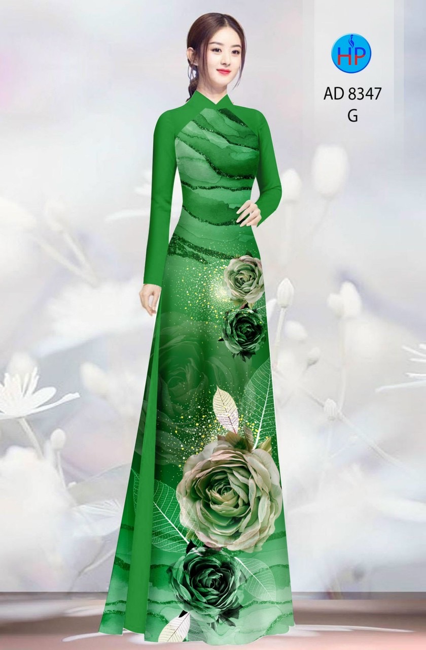 Vải áo dài hoa hồng AD 8347 - Ảnh 11
