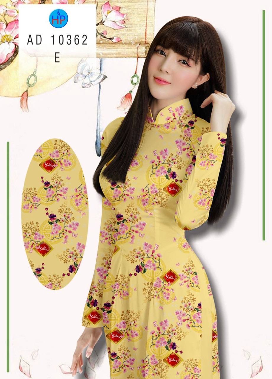 Vải áo dài hoa đào AD 10362 - Ảnh 19