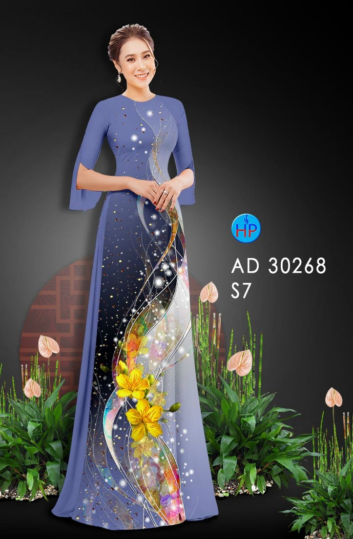 Vải áo dài hoa mai AD 30268 - Ảnh 18
