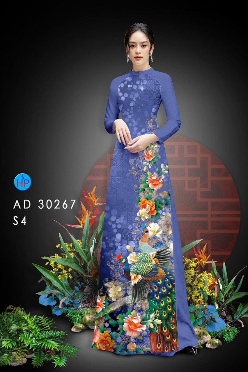 Vải áo dài chim công AD 30267 - Ảnh 10
