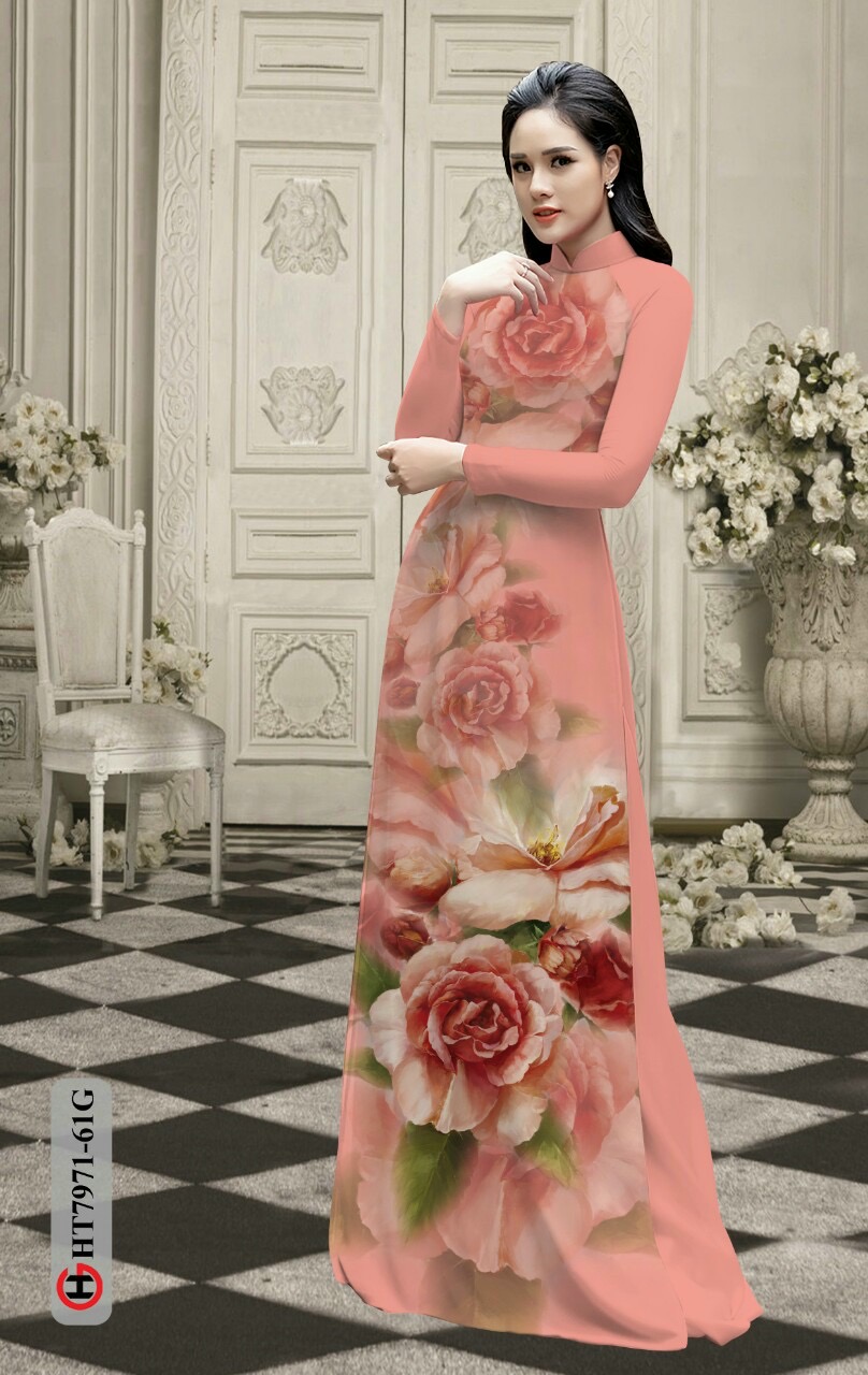 Vải áo dài hoa 3d Ht7971 - Ảnh 11