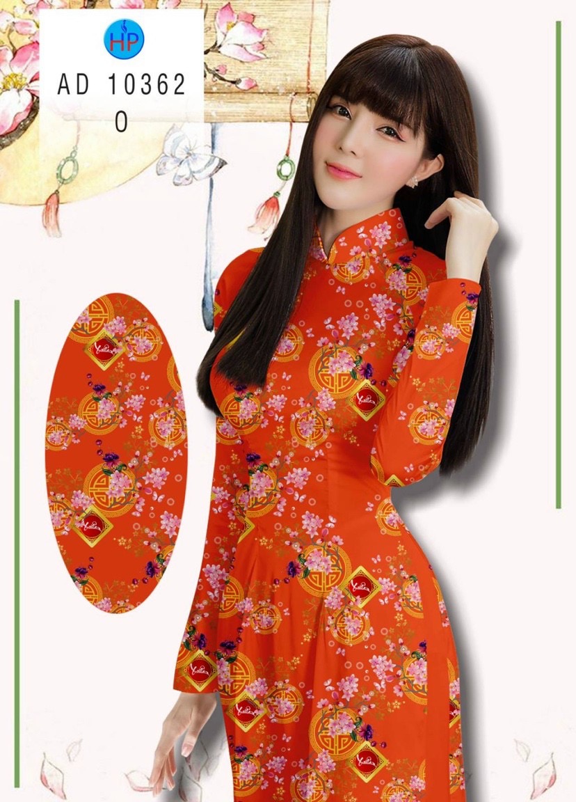 Vải áo dài hoa đào AD 10362 - Ảnh 16