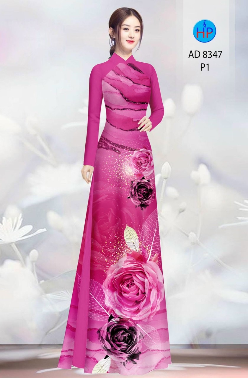Vải áo dài hoa hồng AD 8347 - Ảnh 19