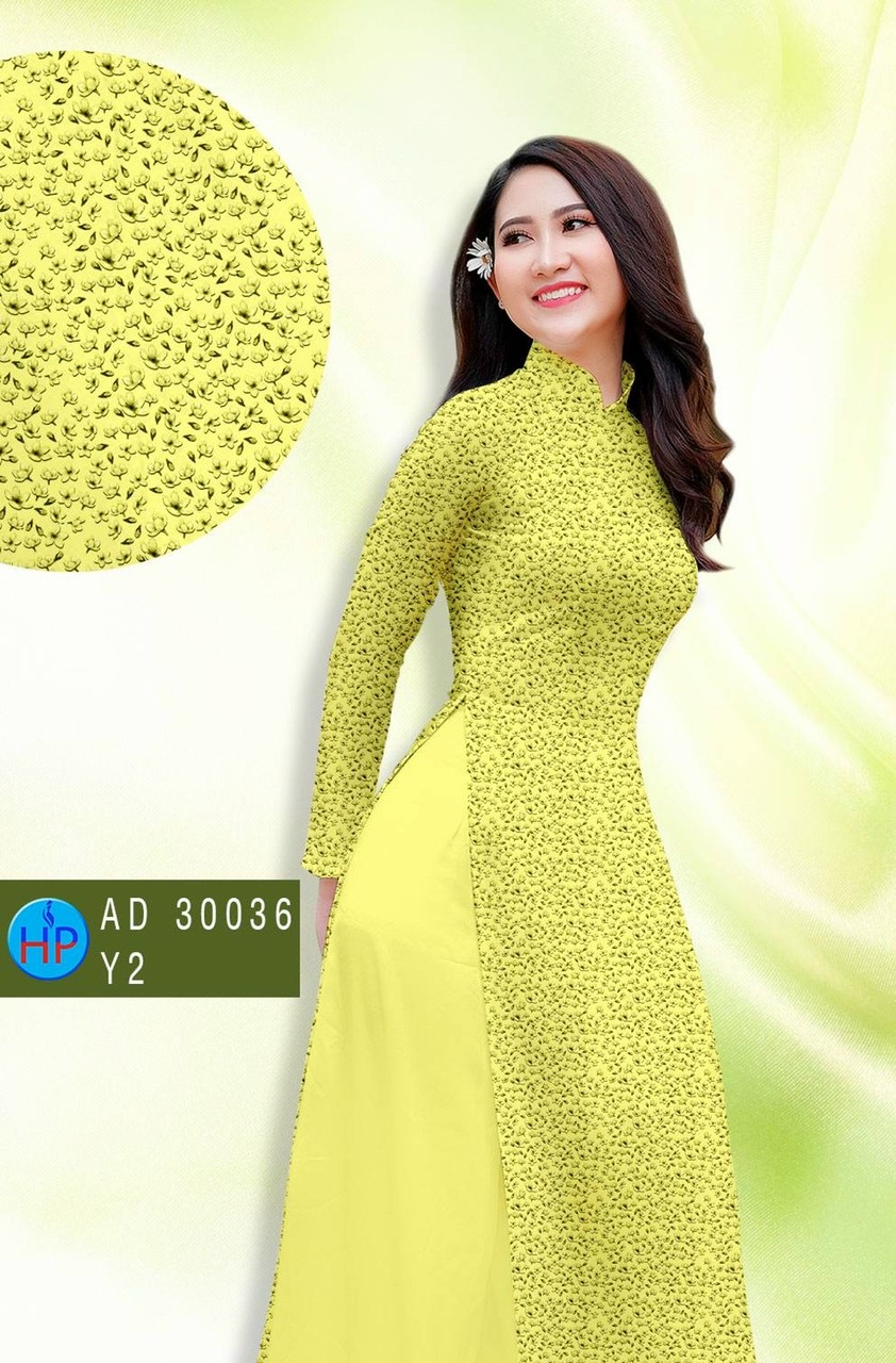 Vải áo dài hoa nhí Ad 30036 - Ảnh 10