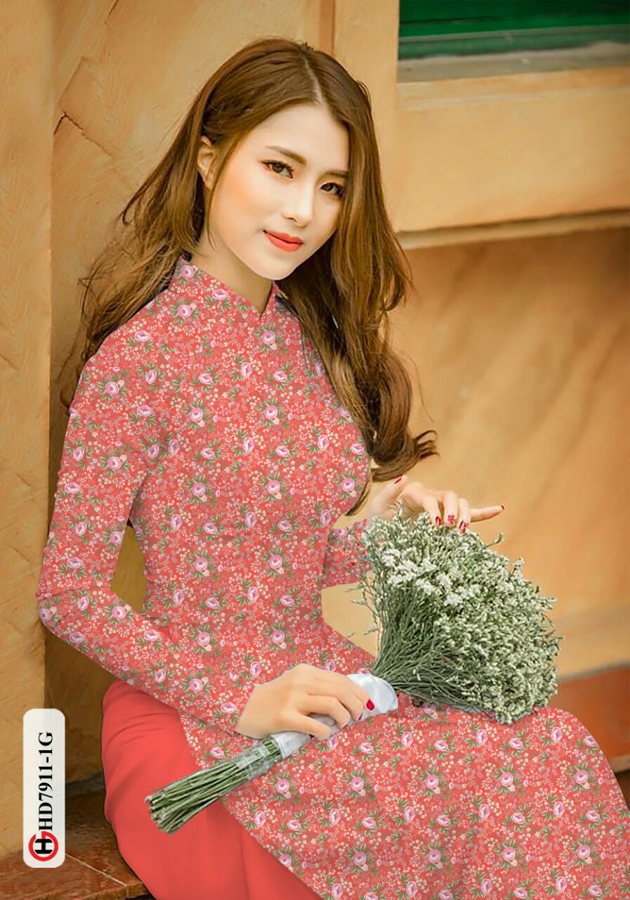 Vải áo dài hoa nhí Hd7911 - Ảnh 3