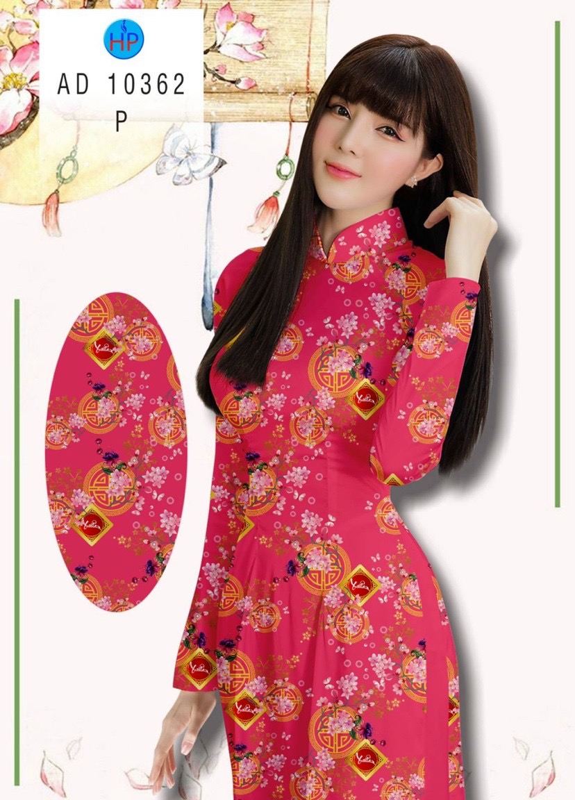 Vải áo dài hoa đào AD 10362 - Ảnh 13