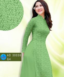 Vải áo dài hoa nhí Ad 30036
