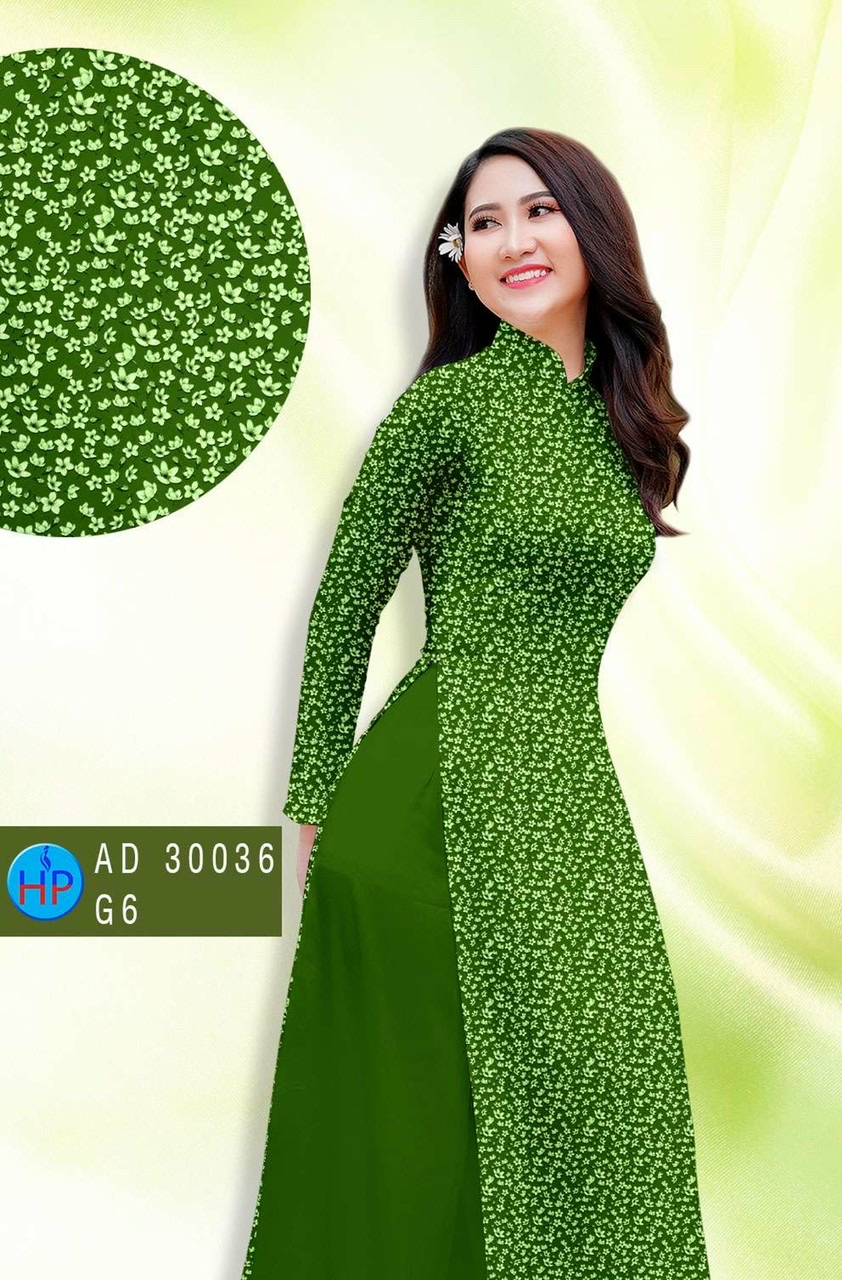 Vải áo dài hoa nhí Ad 30036 - Ảnh 18