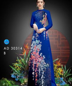 Vải áo dài hoa nhí AD 30314