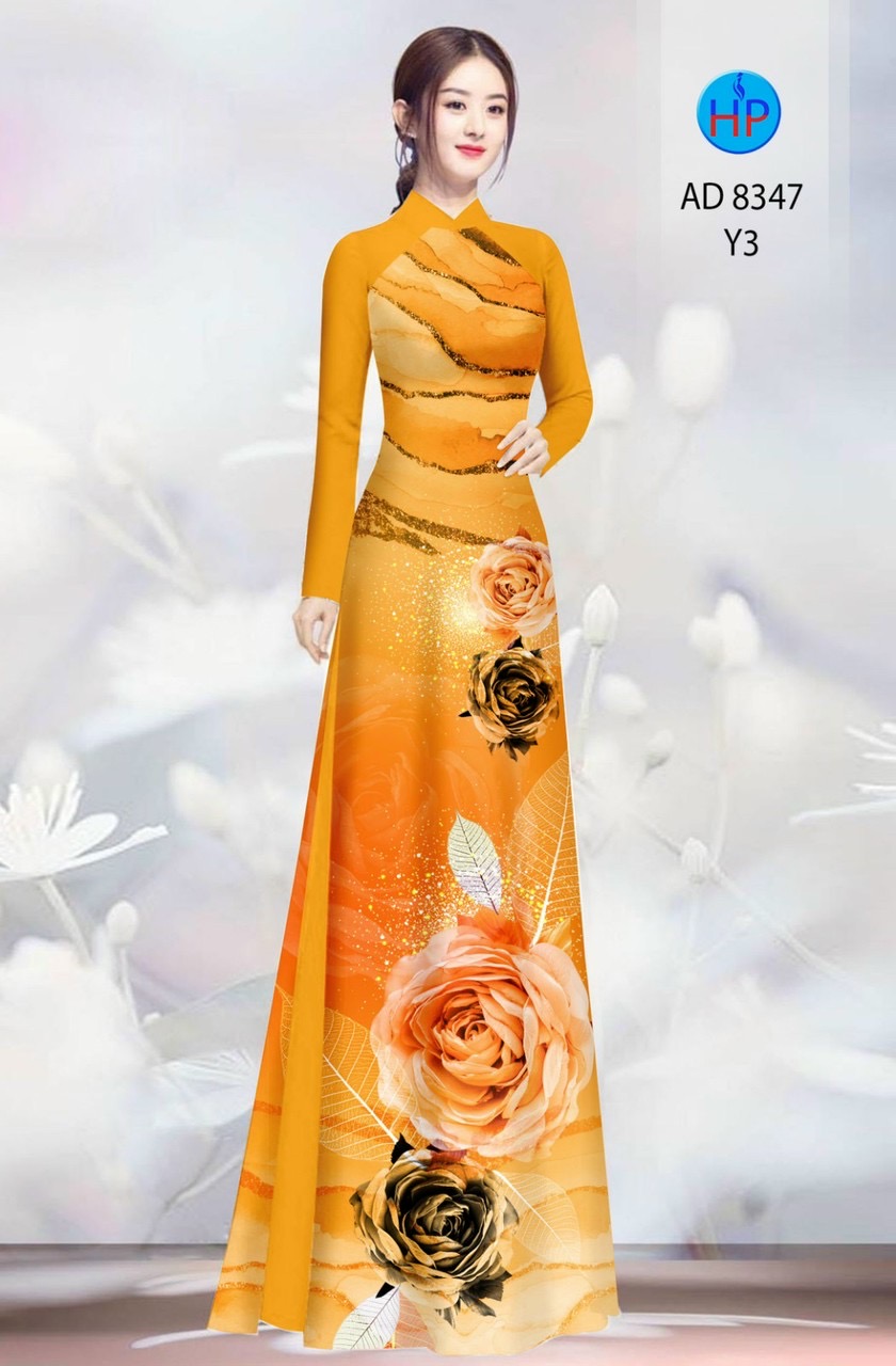 Vải áo dài hoa hồng AD 8347 - Ảnh 2