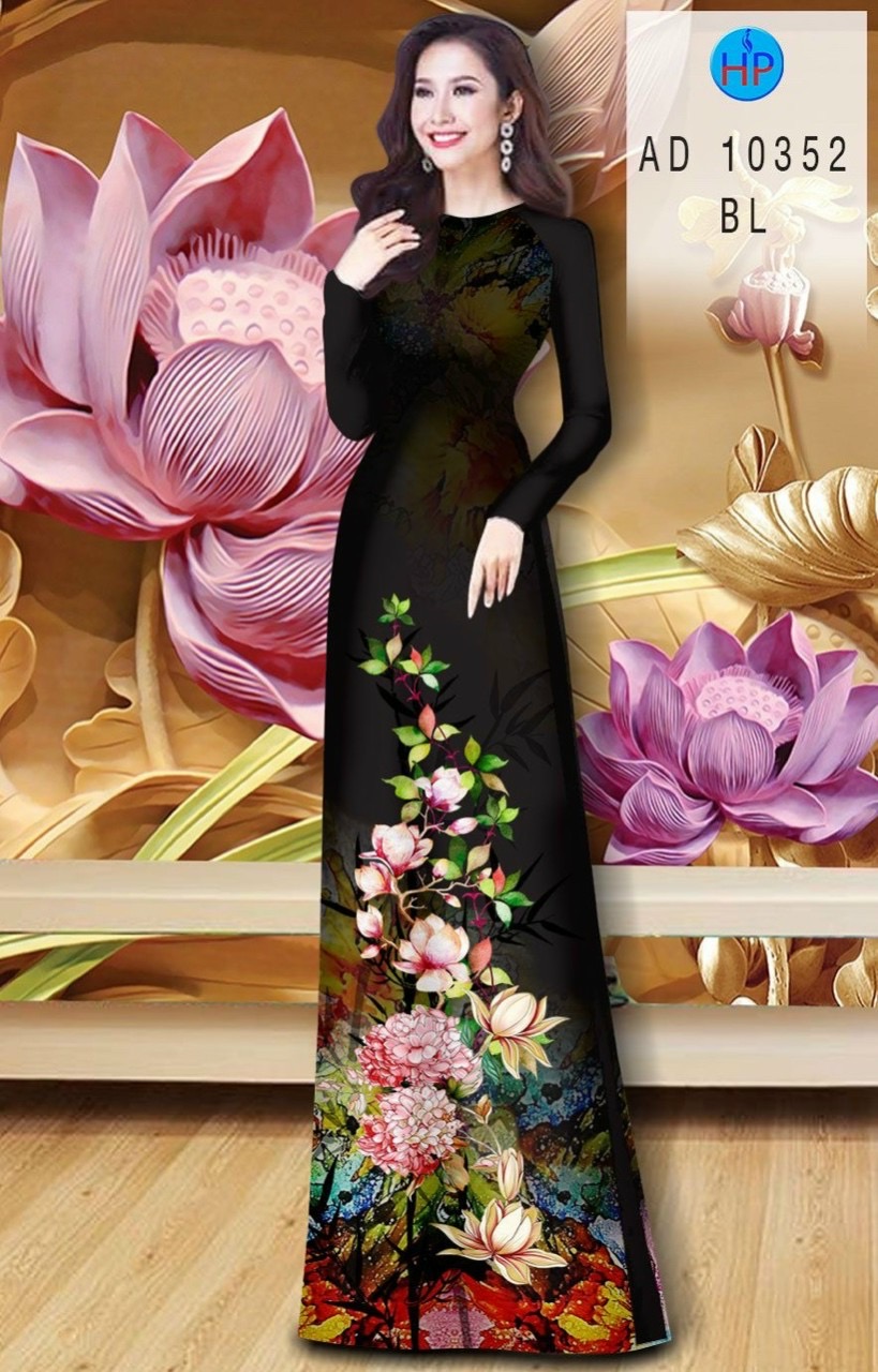 Vải áo dài hoa 3d AD 10352 - Ảnh 6