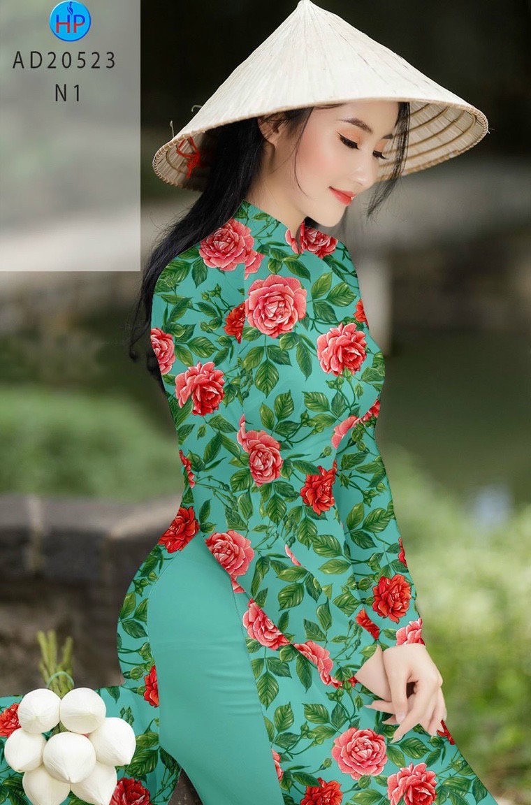 Vải áo dài hoa hồng AD 20523 - Ảnh 4