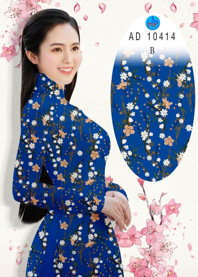 Vải áo dài hoa nguyên áo AD 10414 - Ảnh 16