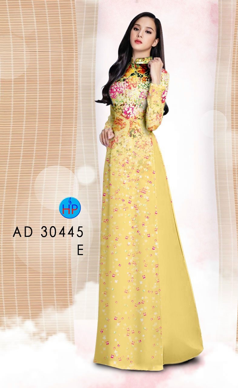 Vải áo dài hoa bồ công anh AD 30445 - Ảnh 13
