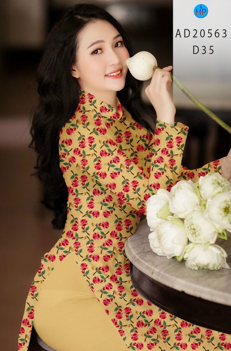 Vải áo dài hoa hồng AD 20563 - Ảnh 12