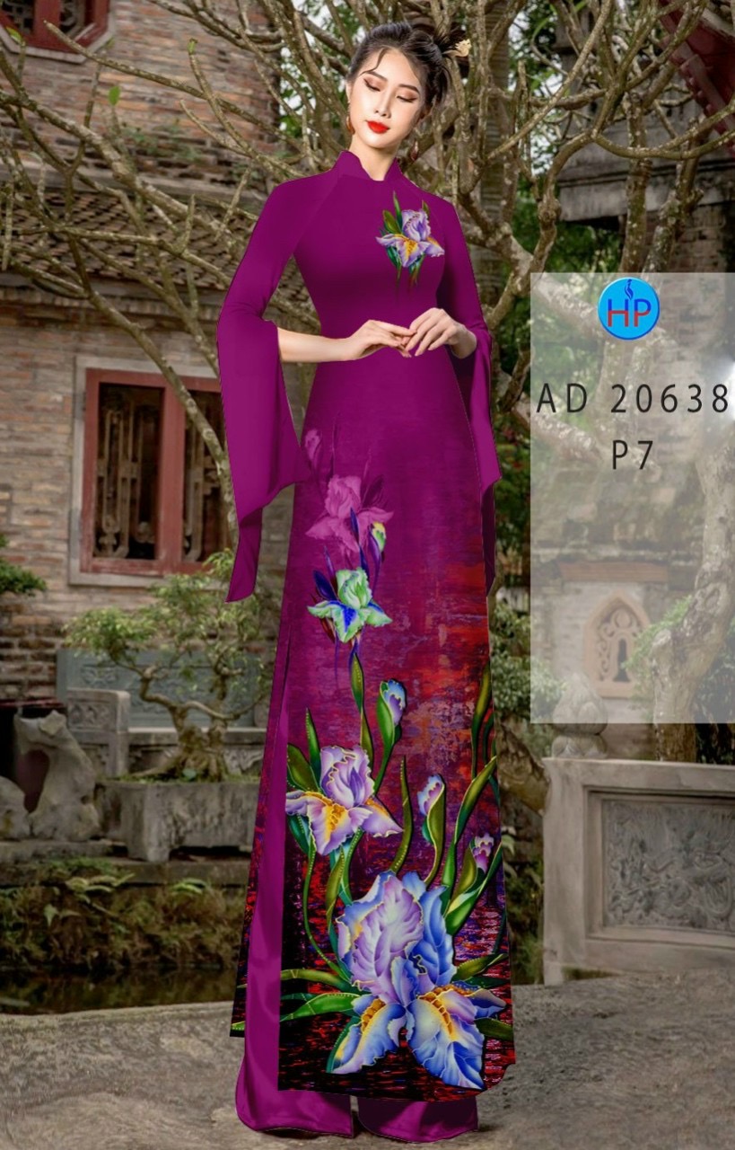 Vải áo dài hoa lan AD 20638 - Ảnh 2