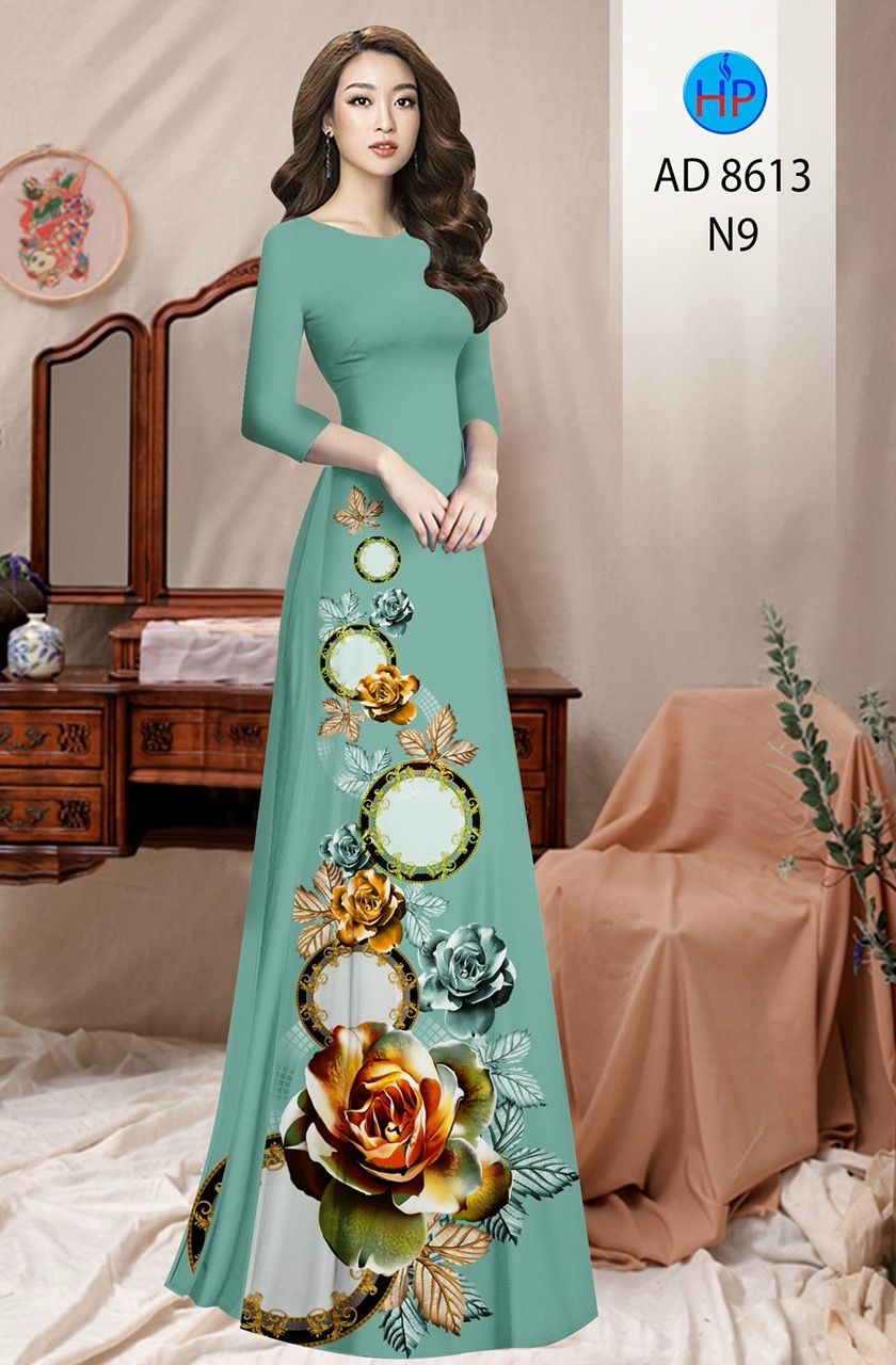 Vải áo dài hoa hồng AD 8613 - Ảnh 7