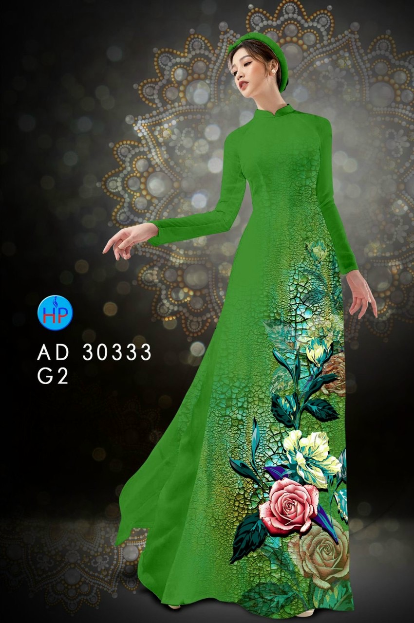 Vải áo dài hoa hồng AD 30333 - Ảnh 18