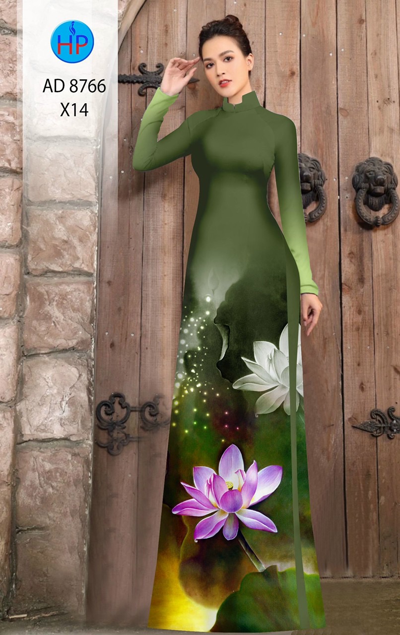 Vải áo dài hoa sen AD 8766 - Ảnh 11