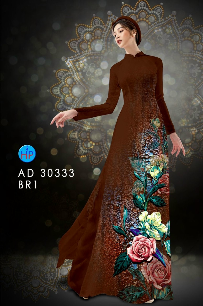 Vải áo dài hoa hồng AD 30333 - Ảnh 12