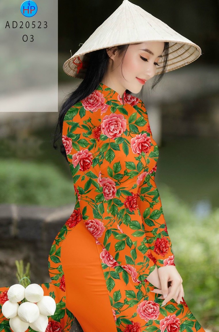 Vải áo dài hoa hồng AD 20523 - Ảnh 14