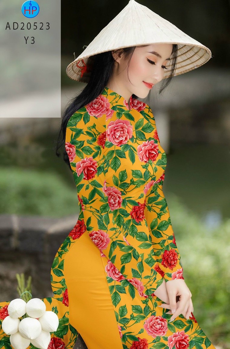 Vải áo dài hoa hồng AD 20523 - Ảnh 12