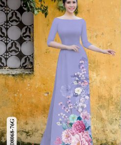 Alternative view of Vải áo dài hoa 3d HD8068