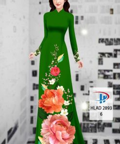 Alternative view of Vải áo dài hoa 3d HLad-2893