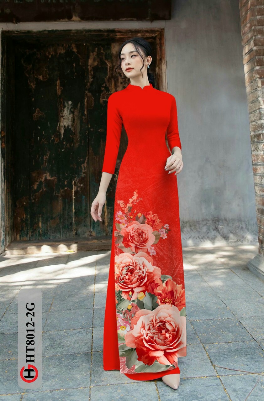 Vải áo dài hoa 3d Ht8012 - Ảnh 5