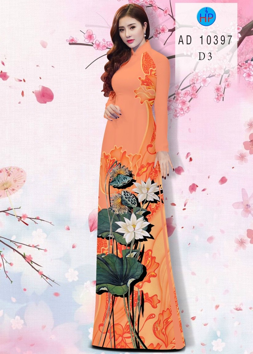 Vải áo dài hoa sen AD 10397 - Ảnh 10