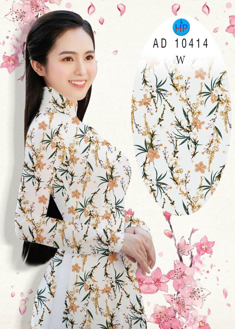 Vải áo dài hoa nguyên áo AD 10414 - Ảnh 15