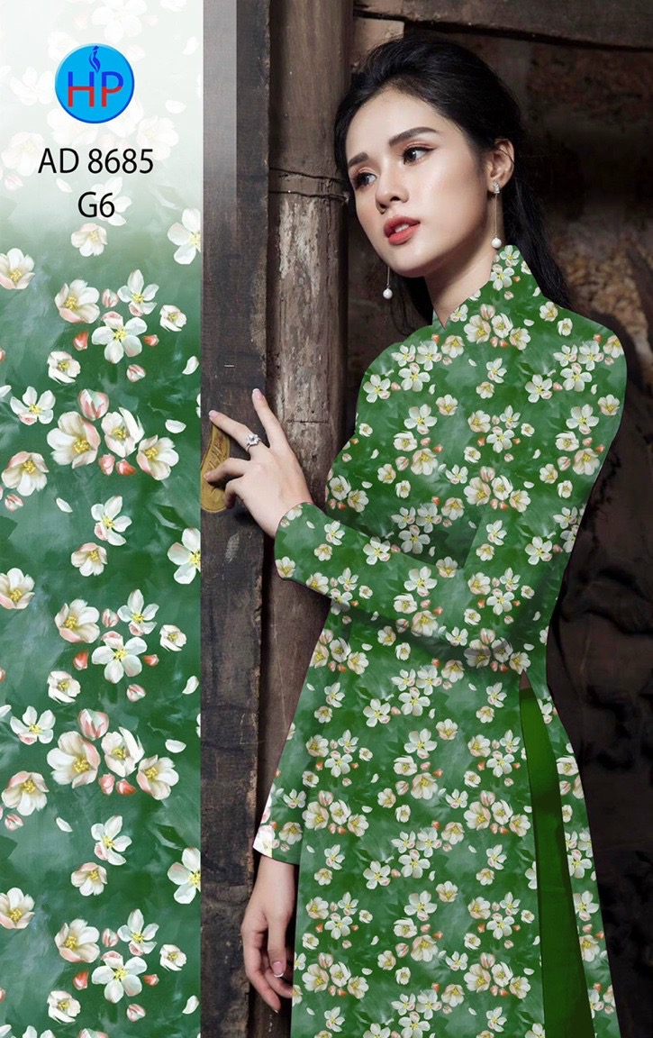 Vải áo dài hoa nhí AD 8685 - Ảnh 17