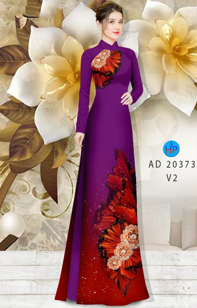 Vải áo dài hoa văn AD 20373 - Ảnh 9