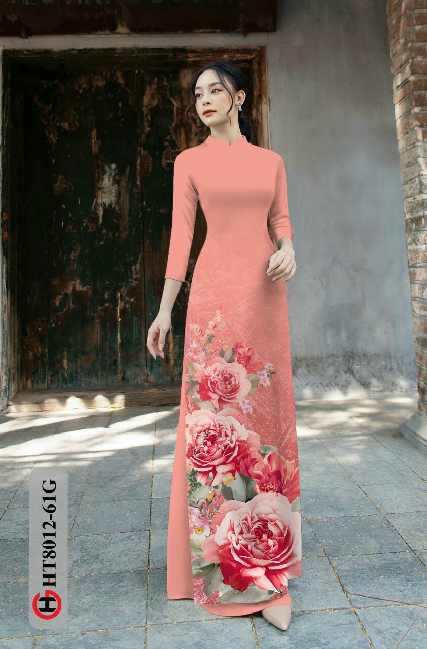 Vải áo dài hoa 3d Ht8012 - Ảnh 11