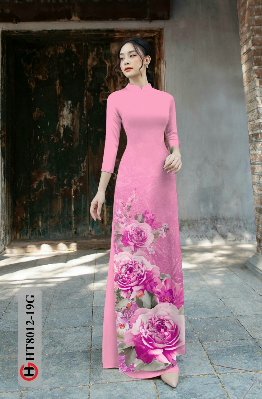 Vải áo dài hoa 3d Ht8012 - Ảnh 13