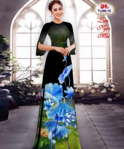 Vải áo dài hoa sen DLtu-98
