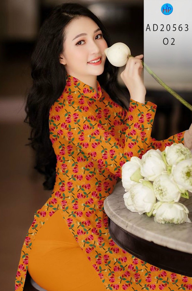 Vải áo dài hoa hồng AD 20563 - Ảnh 16