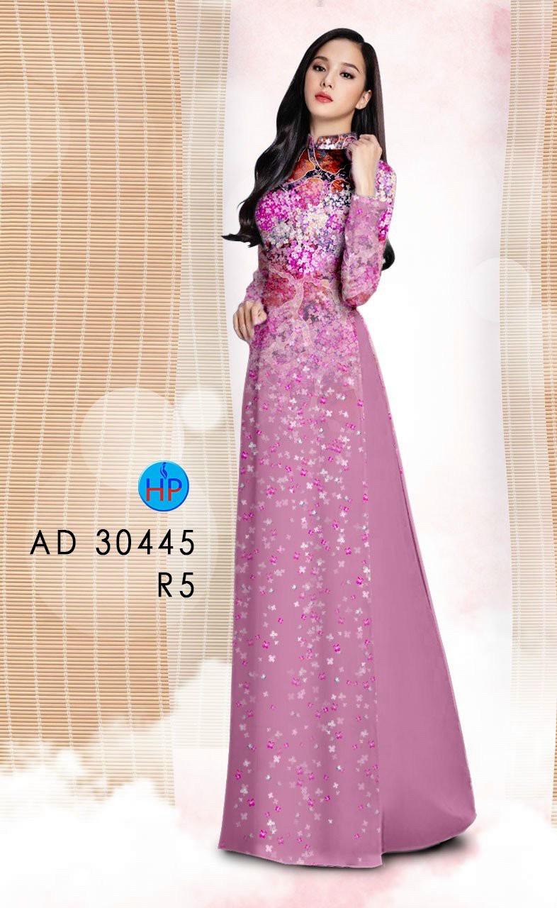 Vải áo dài hoa bồ công anh AD 30445 - Ảnh 19