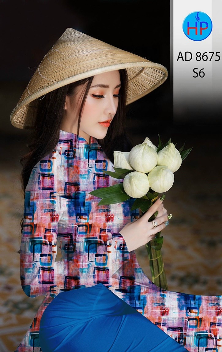 Vải áo dài hoa văn AD 8675