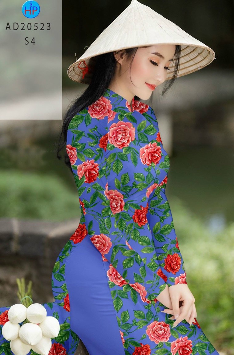 Vải áo dài hoa hồng AD 20523 - Ảnh 11