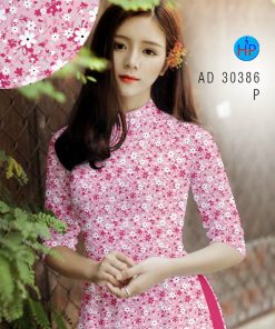 Vải áo dài hoa nhí AD 30386