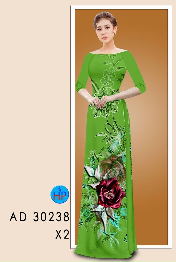 Vải áo dài hoa hồng AD 30238 - Ảnh 10