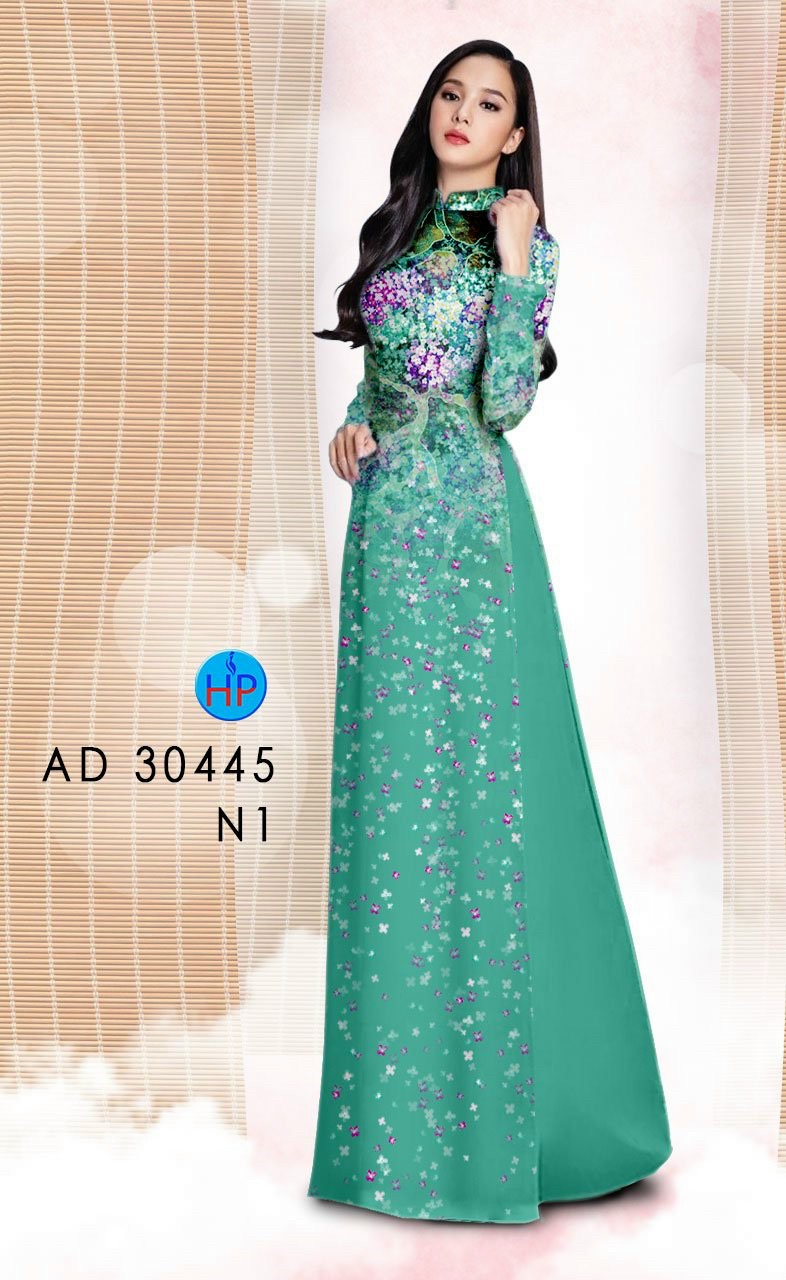 Vải áo dài hoa bồ công anh AD 30445 - Ảnh 14