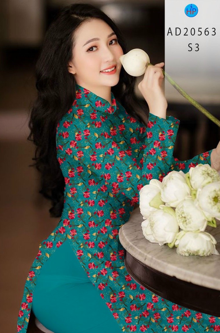 Vải áo dài hoa hồng AD 20563 - Ảnh 8