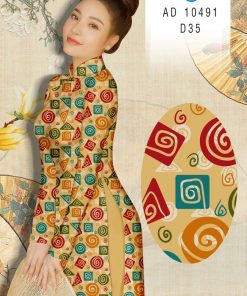 Vải áo dài hoa văn AD 10491
