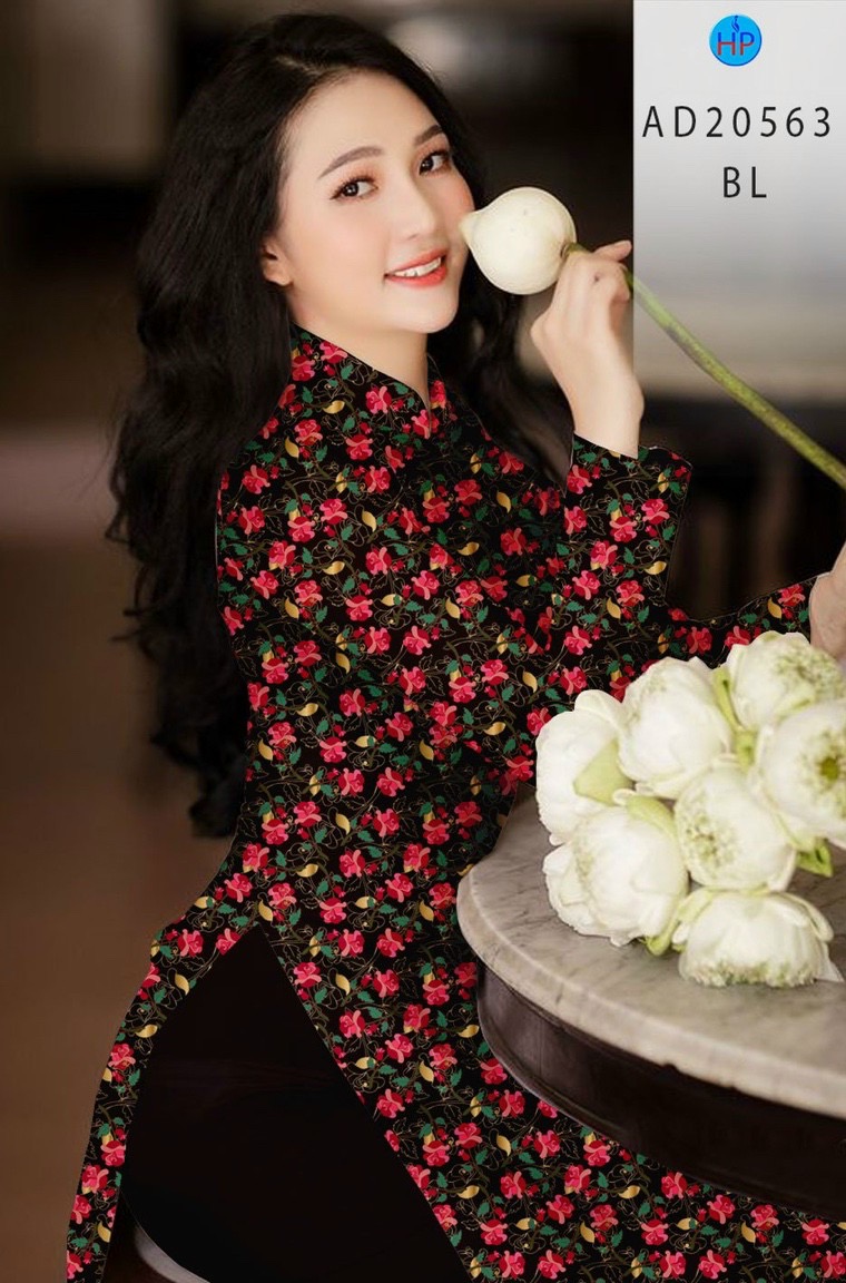 Vải áo dài hoa hồng AD 20563 - Ảnh 15