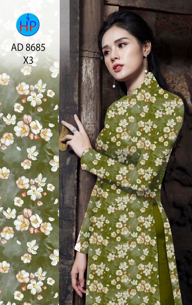 Vải áo dài hoa nhí AD 8685 - Ảnh 4