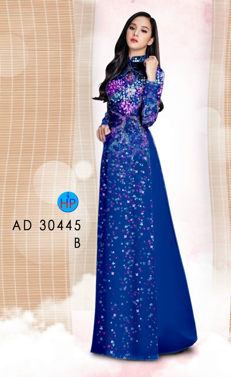 Vải áo dài hoa bồ công anh AD 30445 - Ảnh 9