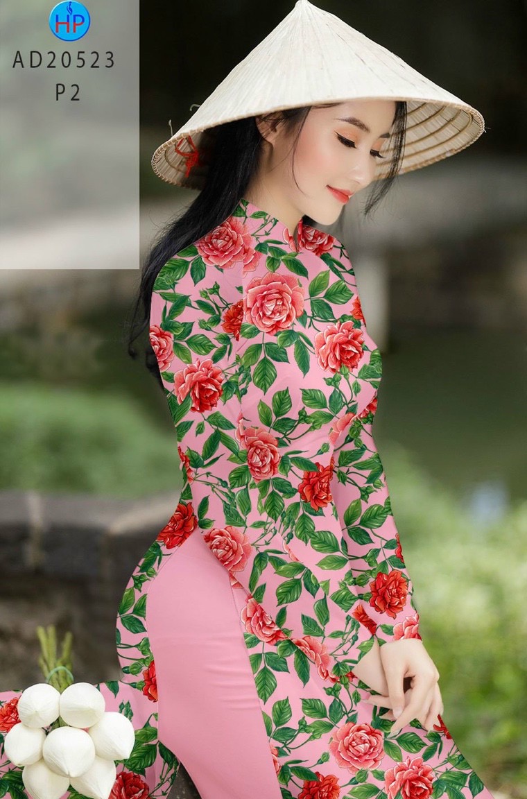 Vải áo dài hoa hồng AD 20523 - Ảnh 6